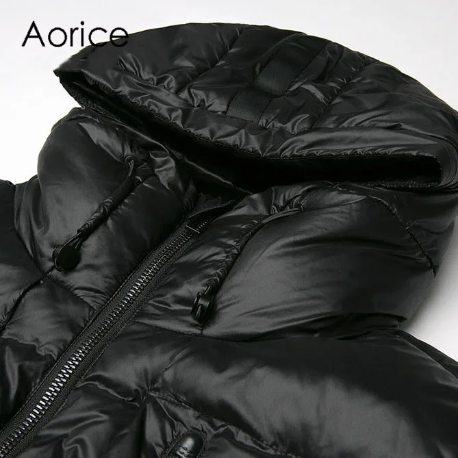 Мужская Легкая парка Aorice MT891 зимняя теплая с капюшоном однотонная Тонкая