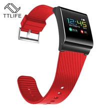 TTLIFE OLED Сенсорный экран сердечного ритма фитнес-трекер Водонепроницаемый IP67 тяжести Сенсор 0.95 дюймов Bluetooth 4.0 браслет