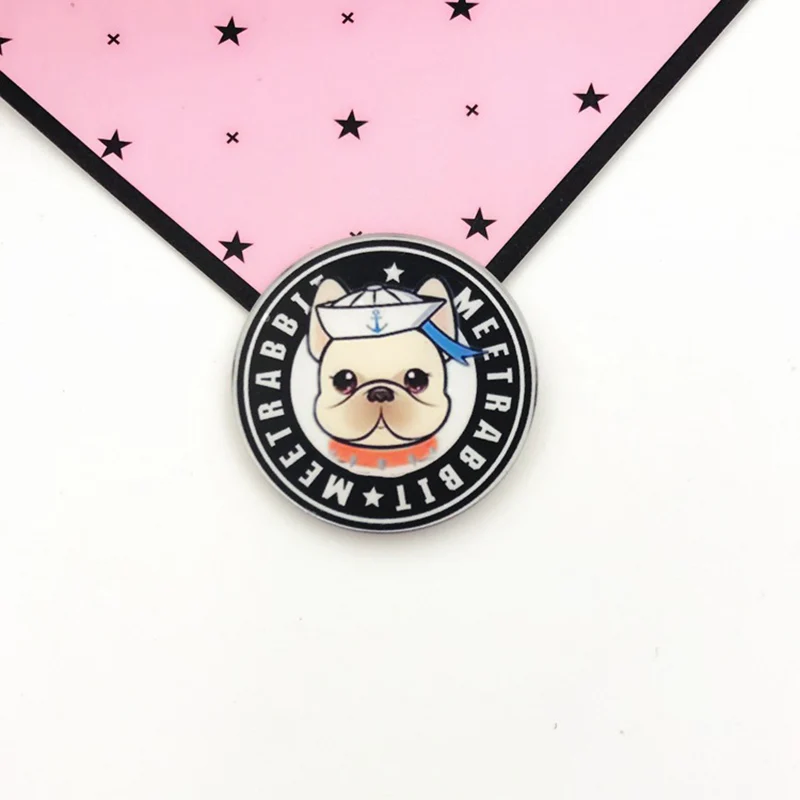 Brooch High Quality Cartoon 1PC Acrylic Badges Animals For Backpacks Harajuku Cute Dog Pins For Clothes Hot Sale Kawaii Cat