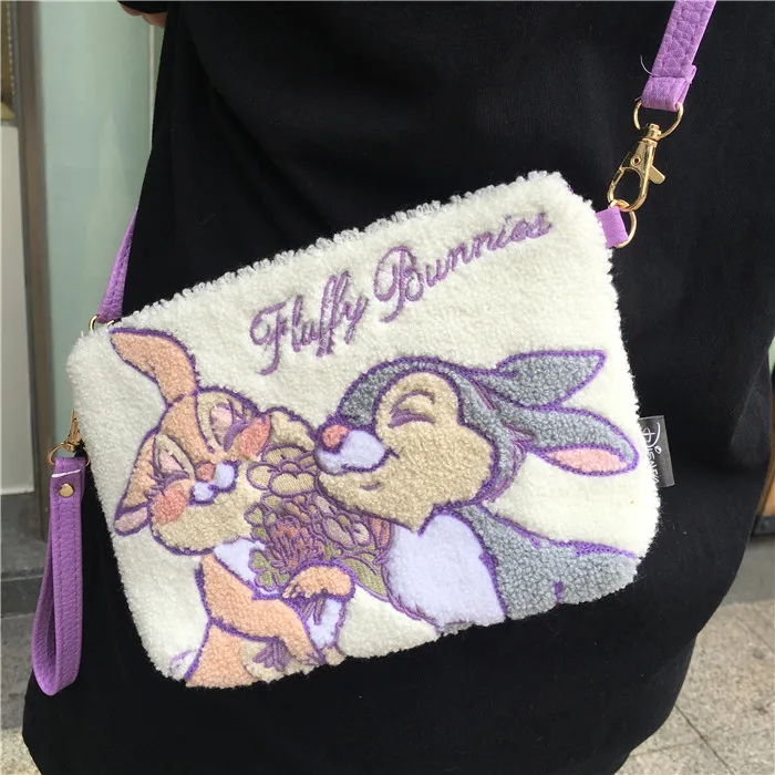 Cute High quality Thumper From Bambi Rabbit Yellow Bunny Stuffed Coin case/ handbag / Shoulder bag Plush Toy Stuffed Animals