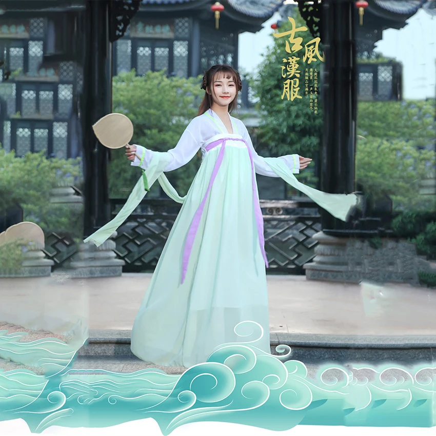 

Ancient Costume Hanfu Traditional Chinese Clothing for Women Princess Fairy Long Robe Folk Dance Festival Outfits Fancy Dress