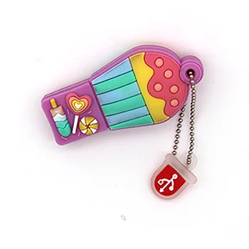 

Lovely ice cream Usb flash drive 64gb pendrive 32gb 16gb memory stick high quality pen drive 8gb 4gb U disk free shipping