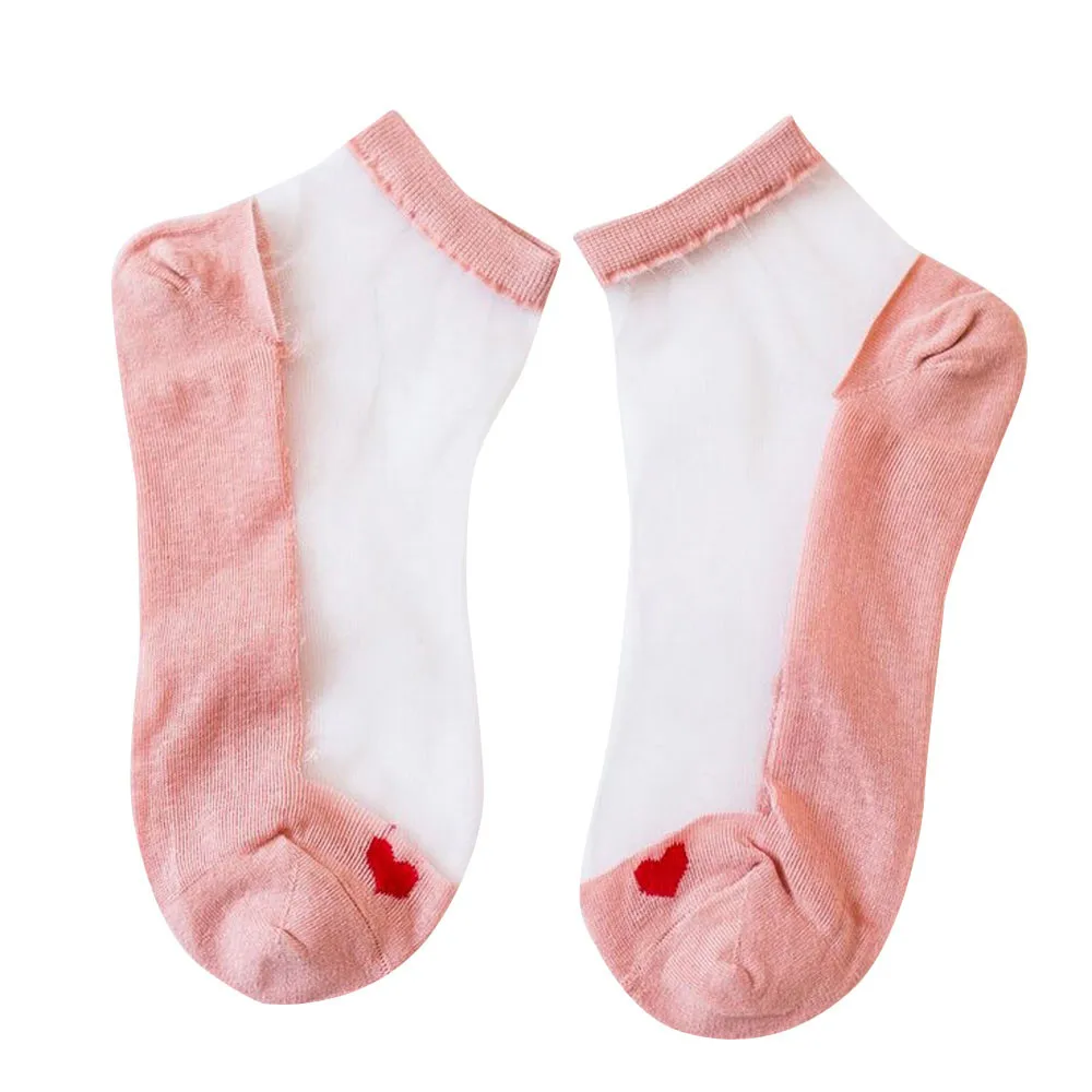 Кристального шелка хорошее Sock2019 sleek минималистский Стиль Повседневное носки летние ультра-тонкие прозрачные кружевные растягивающиеся носки средней длины