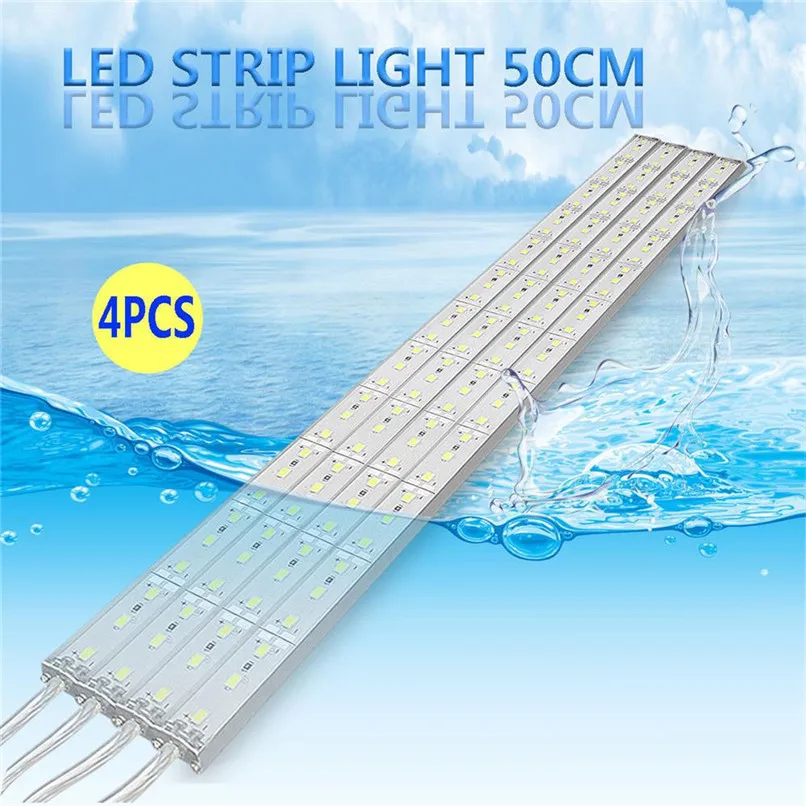 LED Strip mini lamp 4X12V Waterproof Cool White 5630 Led Strip Lights Bars For Car Camping Boat decoration #4P26 (1)