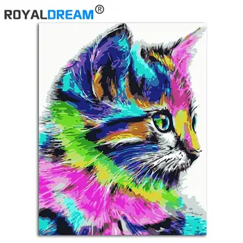 

Frameless DIY Oil Painting Lovely Cats Pictures By Numbers On Canvas Wall Pictures Wall Art For Living Room Home Decoration