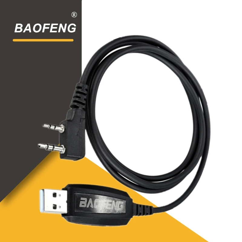 

100% Original Baofeng Walkie Talkie 50km USB Programming Cable For 2 Way Radio UV-5R BF-888s K Port Driver With CD Software
