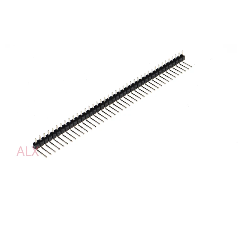 

20PCS 1X40 PIN Single Row MALE 2.54MM PITCH Right Angle PIN Header connector Strip 1X40PIN 1*40 40p 40PIN FOR PCB BOARD