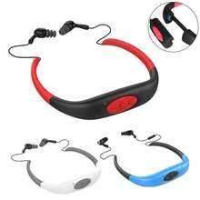 IPX8 Waterproof Sport Stereo 8GB Underwater Neckband MP3 Player with FM Radio Rechargeable MP3 Player For Swimming Surfing O18