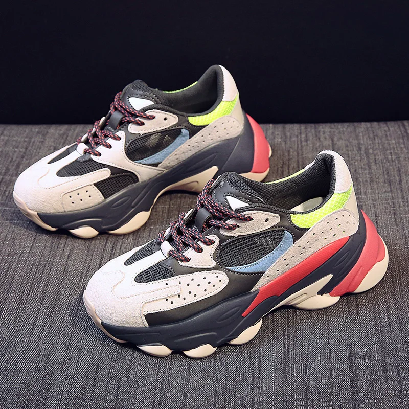 

Women Shoes 2019 New Chunky Sneakers For Women Vulcanize Shoes Casual Fashion Dad Leopard Shoes Platform Sneakers Basket