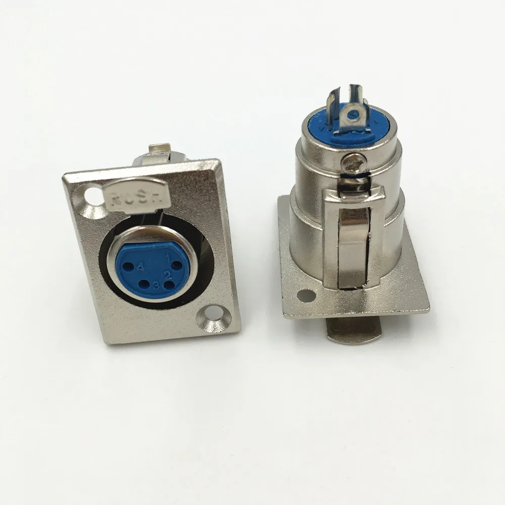 8 шт. металлический XLR 3 4 5 Pin гнездовой разъем для крепления на панель проводной