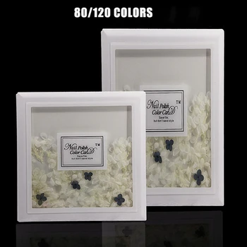 

Top Quality Flowers 80/120 Colors Nail Gel Polish Acrylic Display Card Book Chart Profession Salon False Nail Tips Display Set