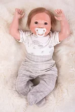50 cm Silicone Renascer Baby Doll crianças Playmate Presente Para As Meninas de 19 Polegadas Boneca Baby Alive Brinquedos Macios Para Buquês Bebe Reborn