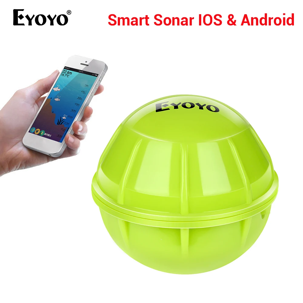 

Eyoyo E1 Smart Fish Finder Wireless Sonar Fish Finder Sea Lake Fishing Detect iOS Android App Fishfinder Sonar Echo Sounder