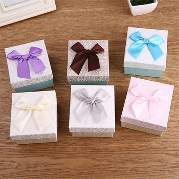 

Doreen Box 9x8.5x5.5cm Paper Jewelry Box Watch Boxes Bowknot Flower Pattern Gift Packing Display Multicolor Wholesale 1 Piece
