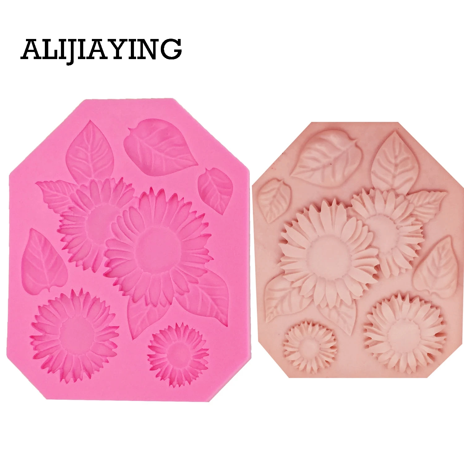 M1256 1pcs Chrysanthemum Flower Silicone Tools DIY Sunflower Cake Border Fondant Chocolate Silicone Mold Kitchen Pasty Mould