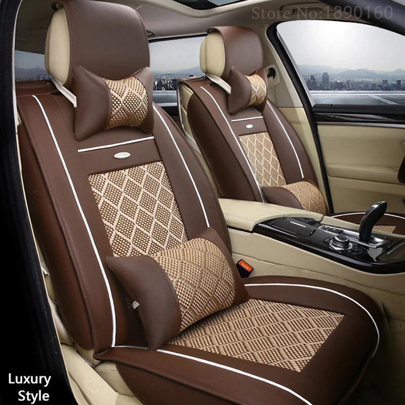 ( Front + Rear ) Special Leather car seat cover For Dacia All Models