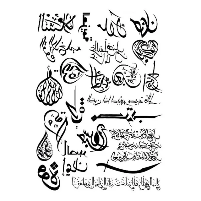 yeeech temporary tattoos sticker women men sexy harajuku fake sanskrit letter