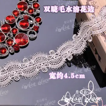 

4.5CM Wide african guipure lace water soluble chemical lace High Quality lace trim DIY Sewing Accessories
