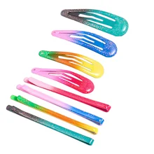 Детская заколка для волос аксессуары для волос для свадьбы Вечерние для девочек Симпатичные шпильки детская защелкивающаяся заколка градиент розового цвета для девочек BB зажим