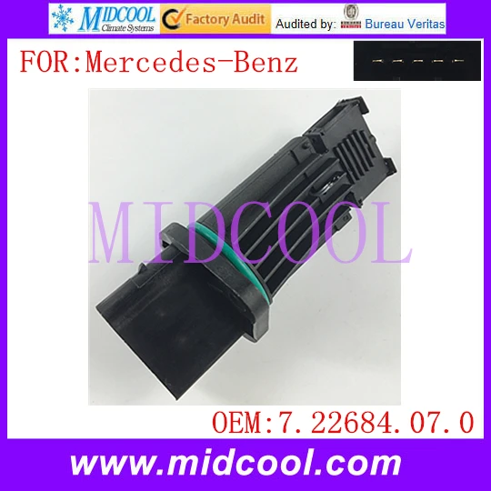 

New Mass Air Flow Sensor use OE No. 7.22684.07.0 , 7.22684.00.0 , A6110940048 , A0000941248 , 0000941248 for Mercedes-Benz