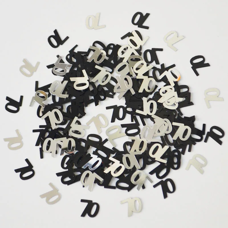 15g Metallic Confetti 70th Birthday Party Decorations Table Decor