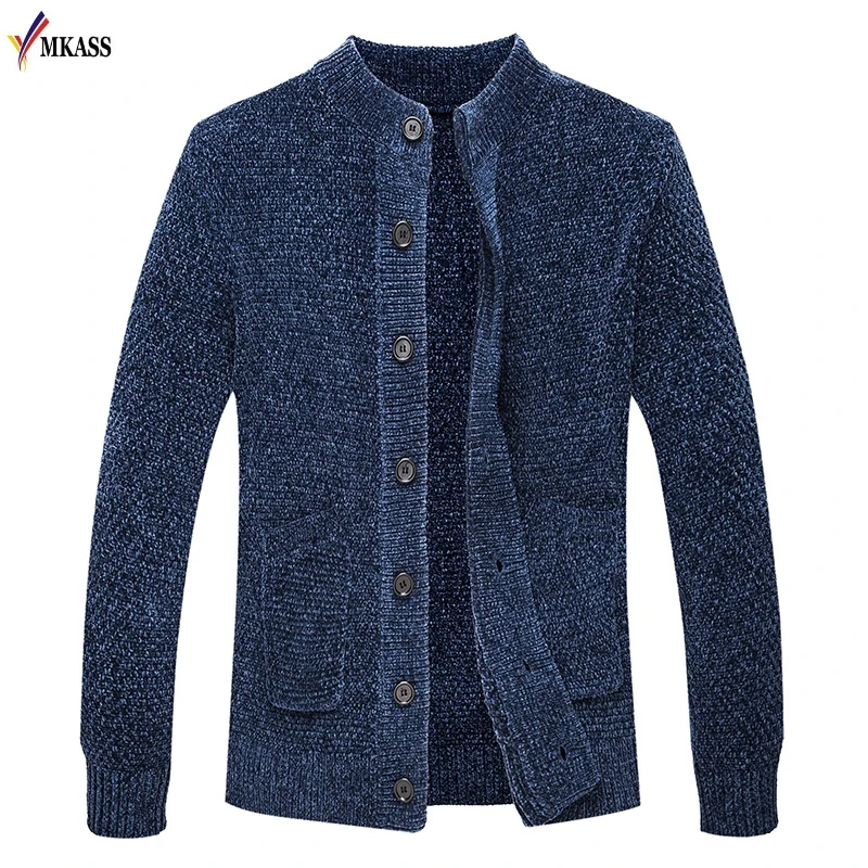 

Men's Knitted Sweaters Cardigans Collar Winter agasalho masculino Sweater Fashion Cardigans Male Sweaters Coat Brand Clothes