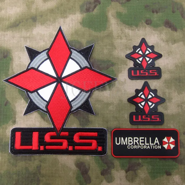 

Resident Evil Umbrella Corporation U.S.S Big Back Of The Body Embroidery patch Suit (BK)