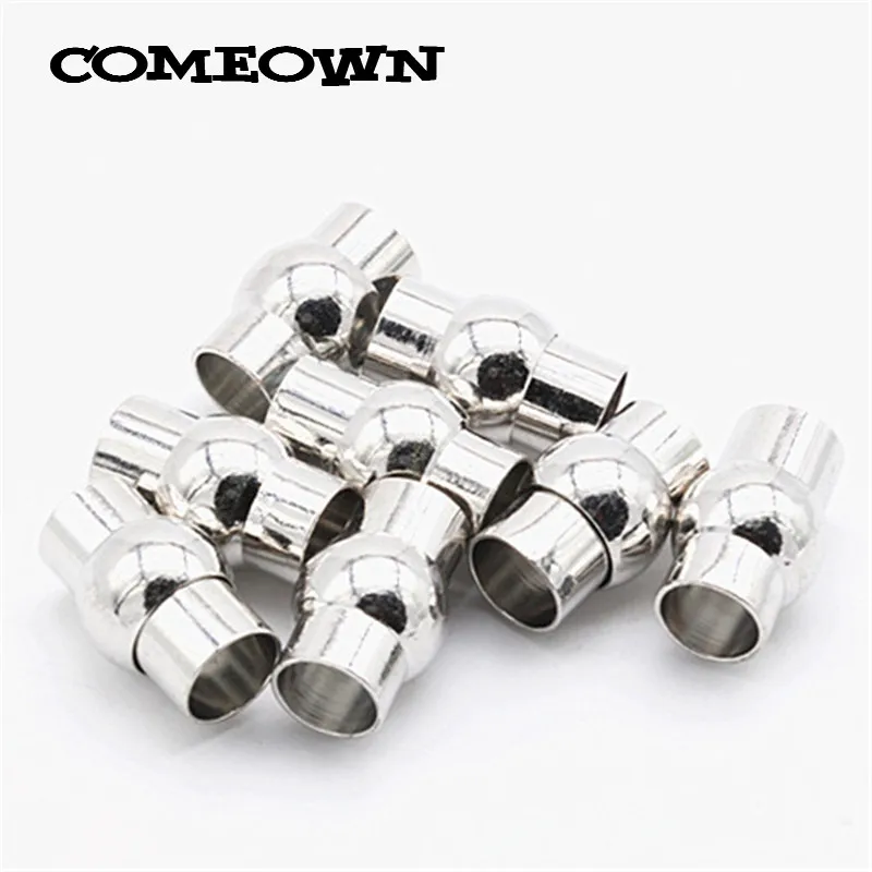 

COMEOWN 20pcs Magnetic Clasps Jewelry Findings & Components Connector Fits 3/4/5/6/7/8mm Round Leather Cord Bracelets Necklaces
