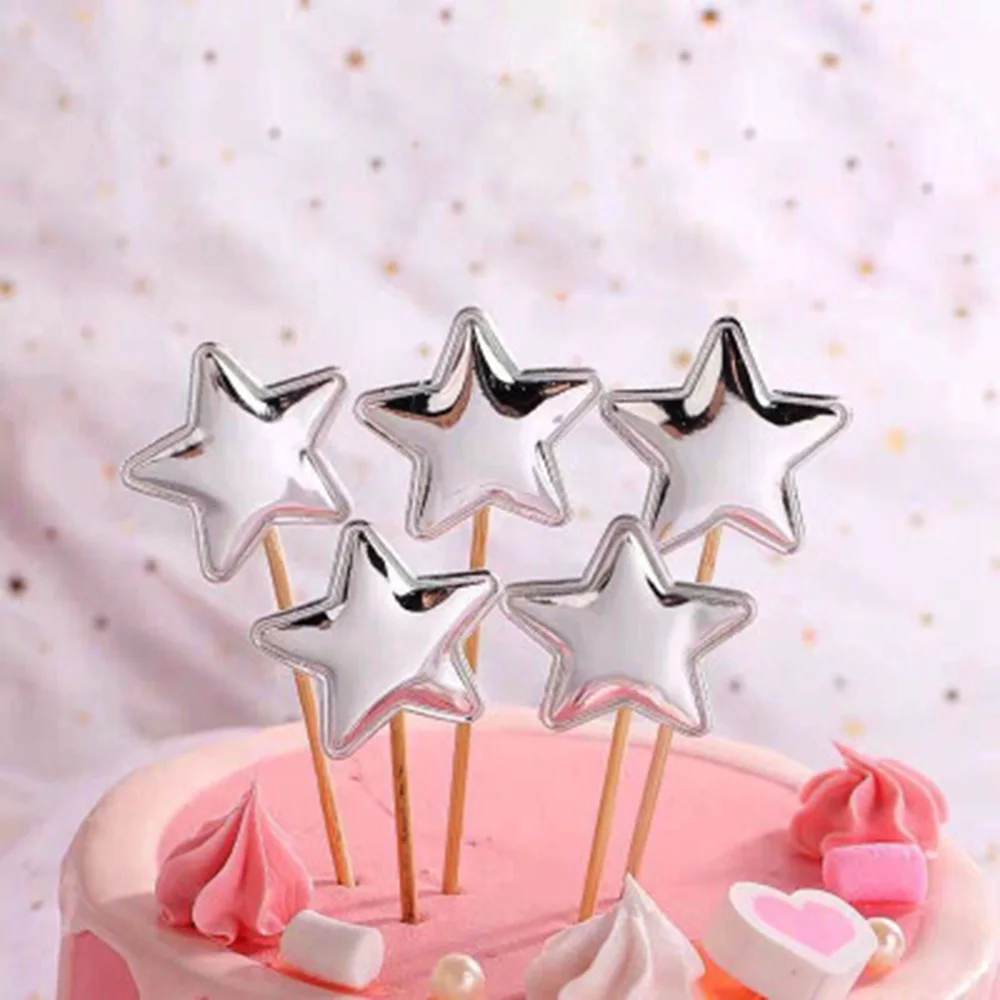 5 шт./лот, милая Корона, звезда, топпер для торта на день рождения, милый торт, флаг, детский душ для девочек, Diy украшения для торта для вечеринки, аксессуары