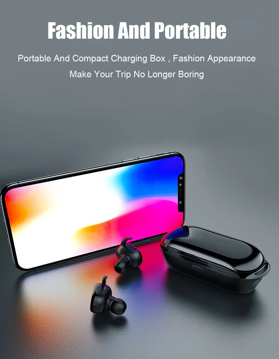 TWS Bluetooth 5.0 Earphone Wireless Headphones Bluetooth Earphones IPX5 Waterproof HIFI Bass Earbuds With Mic Charging Box (5)