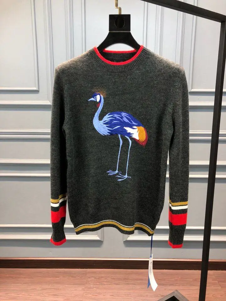 Модные Для мужчин свитера 2018 взлетно-посадочной полосы Элитный бренд Европейский дизайн вечерние стиль Мужская одежда WD11530