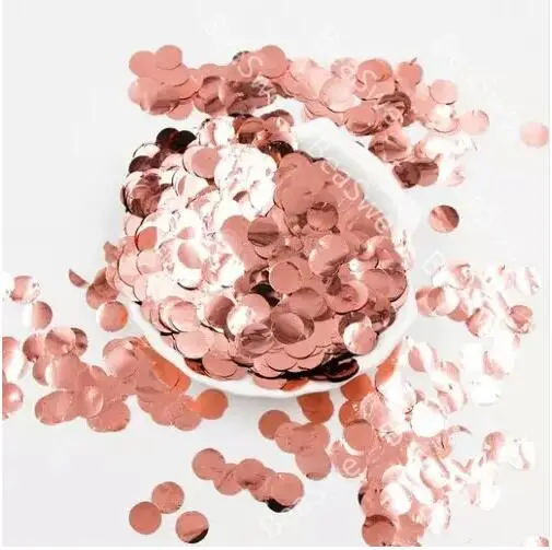 

30gm 1cm / 2.5cm Metallic Sliver Gold Rose gold Confetti round wedding Birthday Party Decor filer Table event party Supplies