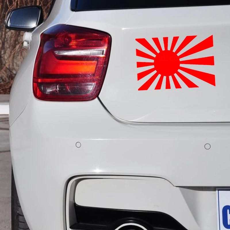 

15*10cm Car Sticker Jdm styling Window Bumper Vinyl Truck Body Decal Kayak Japan Japanese Rising Sun Leaf Flag