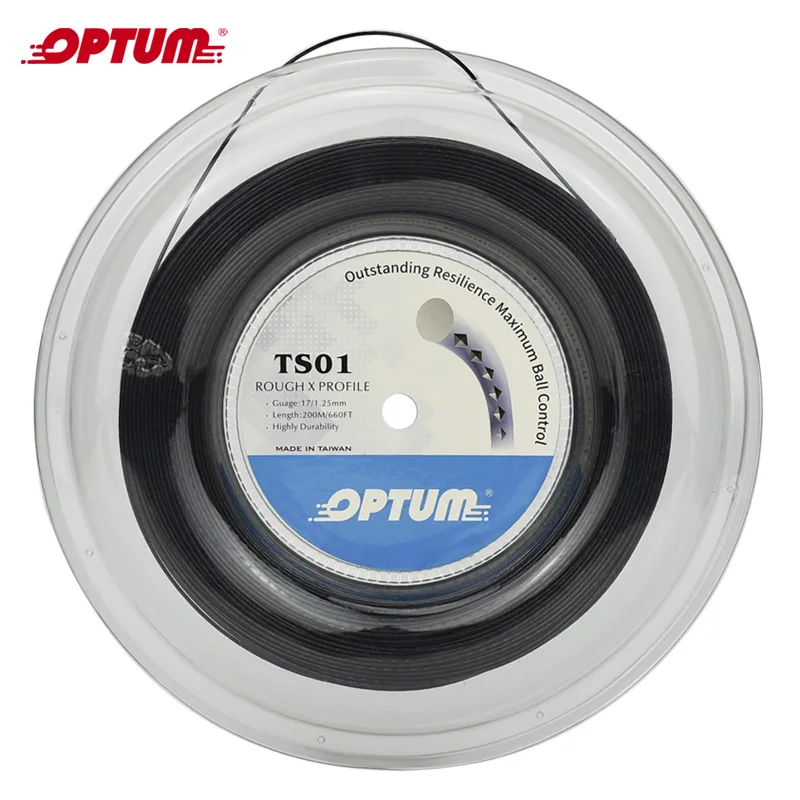 OPTUM الخام X الشخصي تنس مضرب سلاسل البوليستر Alu الطاقة الخام 125 200 m/بكرة