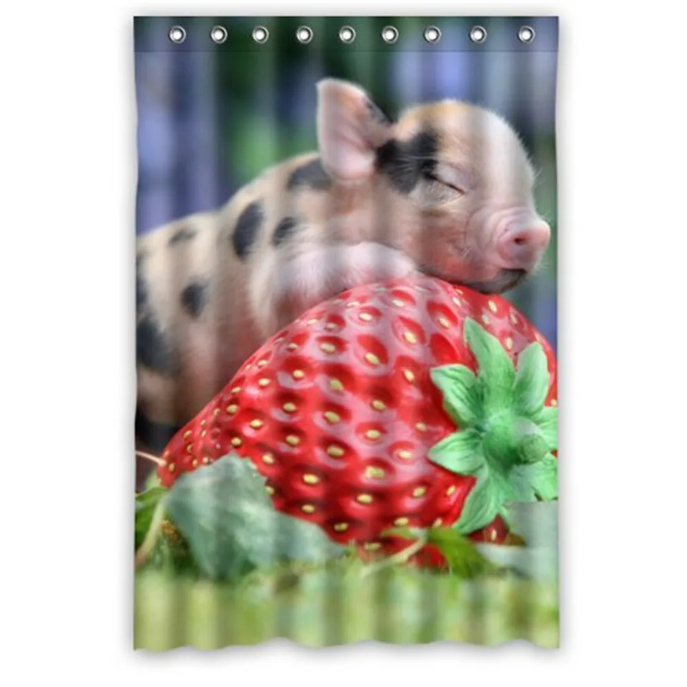 Personalized Cute piglett pattern lovely litte pig art Bathroom Waterproof Polyester Fabric Shower Curtain | Дом и сад