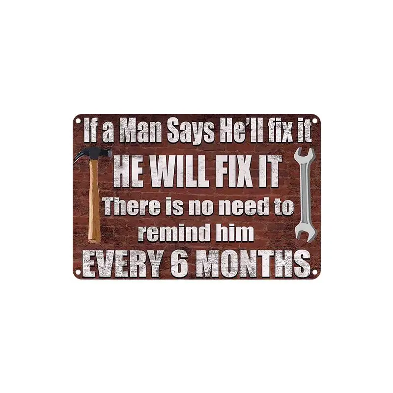 

Retro Vintage Slogan Bar Pub Cafe Man Cave Kitchen Livingroom Metal Tin Sign Plaque Poster Decor