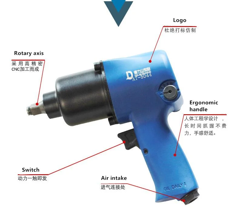 1/2 высокий крутящий момент промышленный мощный пневматический ключ ветровой пистолет пневматический ключ паровой ремонт Воздушный пневматический гайковерт инструменты