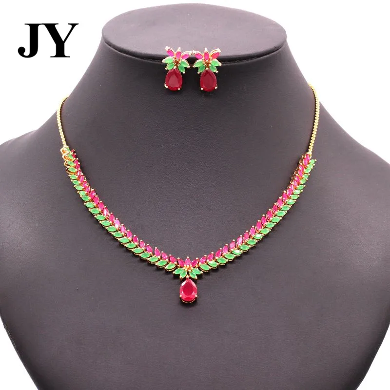 JY New Arrival Luxury Party Jewelry Sets For Women Charm Vintage Earring Elegant Necklace Woman Brincos Best love Friend Gift JY New Arrival Luxury Party Jewelry Sets For Women Charm Vintage Earring Elegant Necklace Woman Brincos Best love Friend Gift