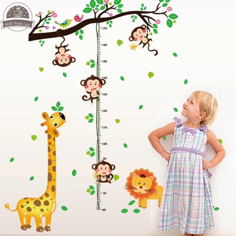 حديقة الحيوان الأطفال ارتفاع DIY الفينيل ملصقات الحائط للأطفال غرف ديكور المنزل الفن الشارات 3D المشارك خلفيات الديكور حديقة الحيوان الأطفال ارتفاع DIY الفينيل ملصقات الحائط للأطفال غرف ديكور المنزل الفن الشارات 3D المشارك خلفيات الديكور