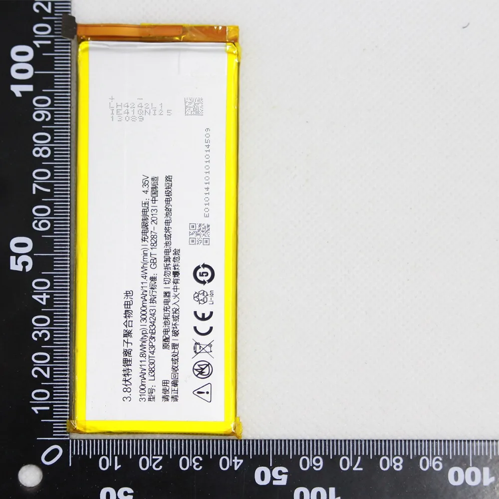 5 шт./лот 3100 мАч фотоаккумулятор Li3830T43P3hB34243 для ZTE Nubia Z7 MAX NX505J|Аккумуляторы