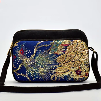 

Small National Trend Handmade Fabric Embroidered Bag Boho One Shoulder Cross-body Women's Messenger Bag 2018 Sac a Dos Femme
