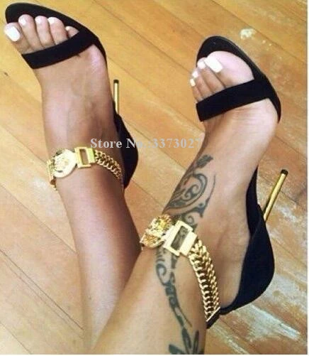 gold thin heels