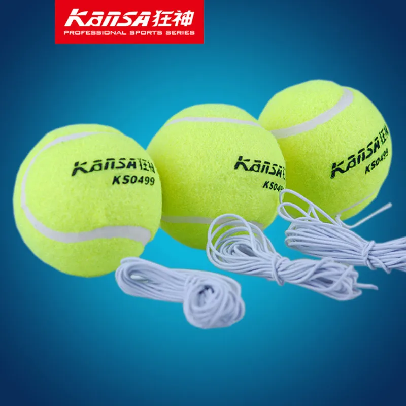 KanSA 3PCS Tennis Ball Sports Tennis Training Balls Trainer Exercise Ball with Rubber Rope High