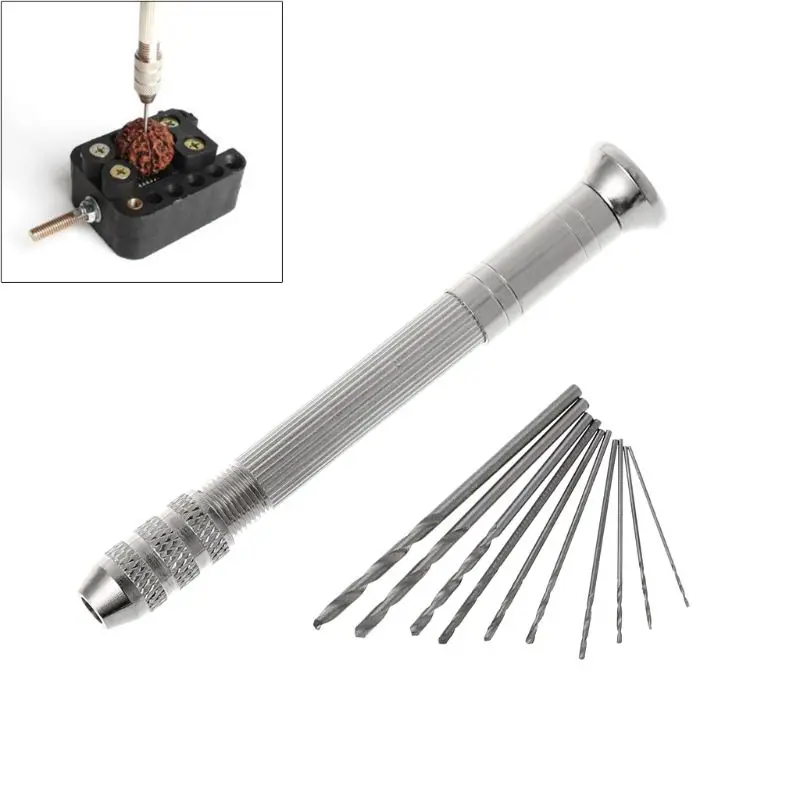 

Swivel Head Pin + 10pcs Micro HSS Twist Drill Bits For Jewelry Watch Hobby Hand Tool