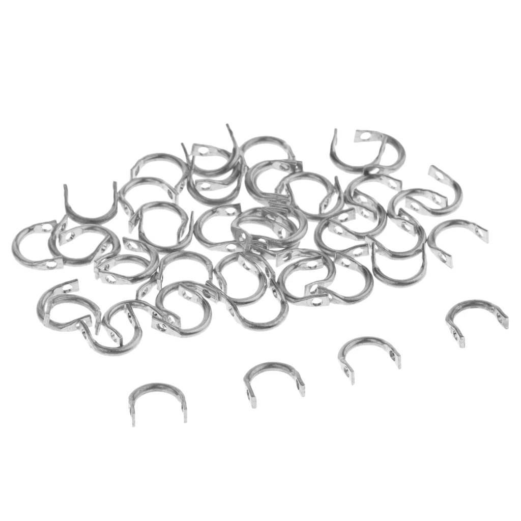 50pc Easy-Spin Clevises Clevis Stainless Steel DIY Spinnerbaits Fishing Lure Accessories Tackle Craft S/M/L