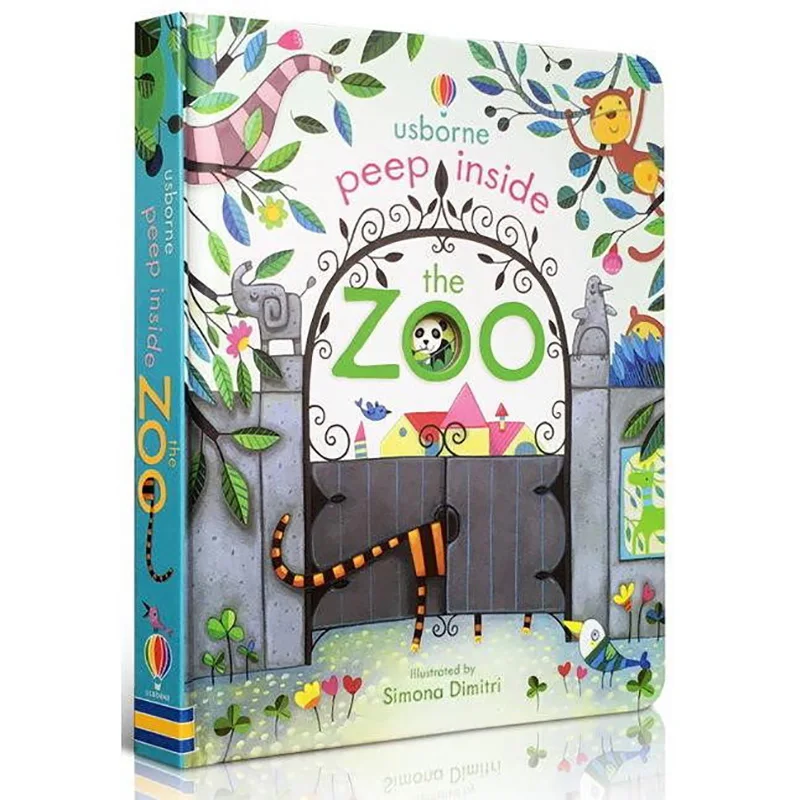 Usborne Peep Inside The Zoo Animal English Educational 3D Flap Picture Books Baby Children Reading Book