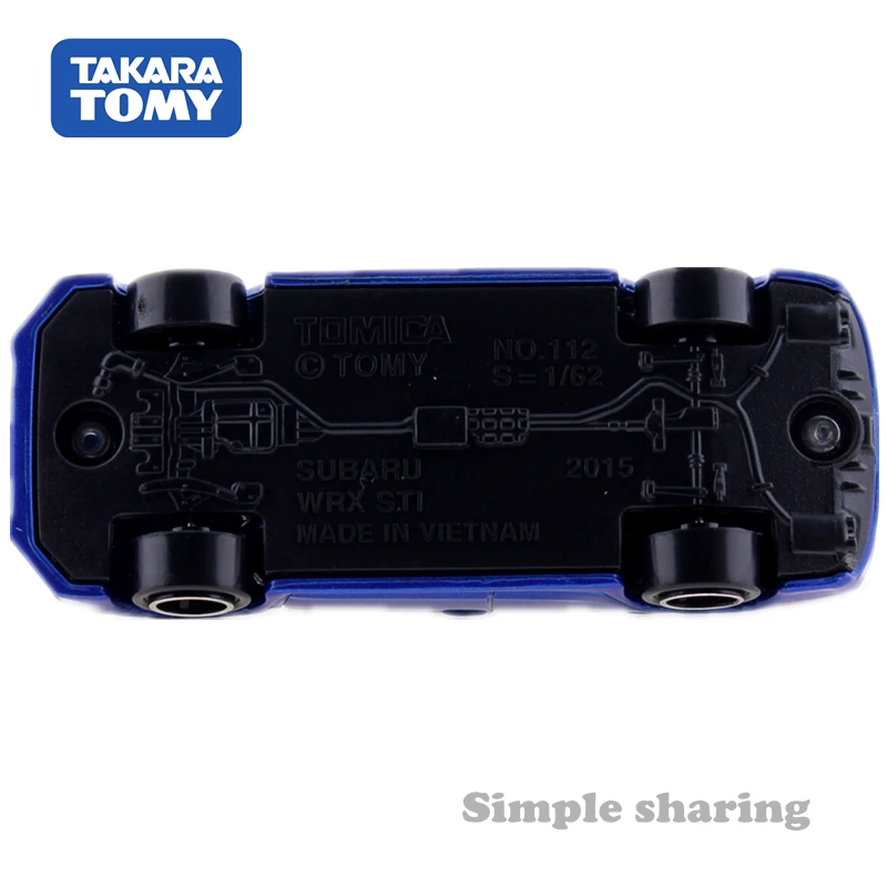 TAKARA TOMY TOMICA No.112 Субару WRX ИППП типа футболка с принтом &quotавтомобиль игрушка 1/64