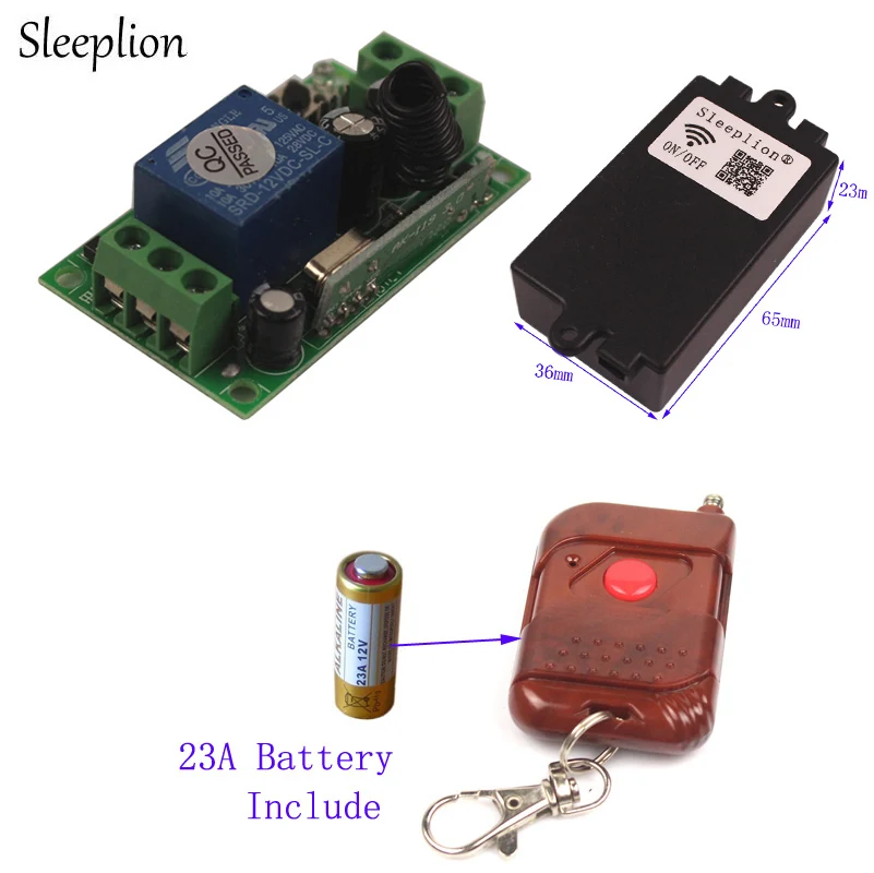 

Sleeplion 12V 10A 1CH 1/2/3 Remote Control 433Mhz Switch Digital Remote control 12V Switch 315MHz/433MHz