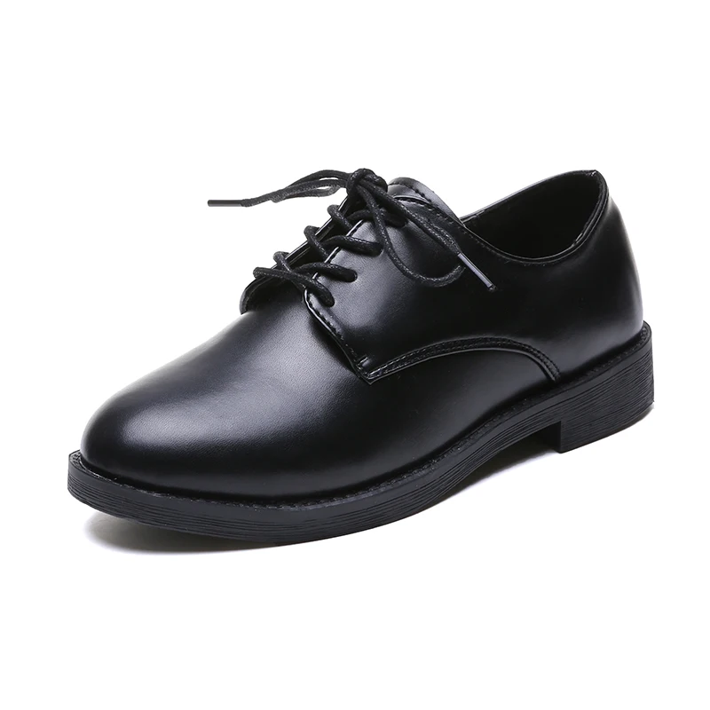 Moxxy/Женская обувь на низком каблуке; модная женская обувь на платформе с бантом; сезон весна; обувь с бахромой на не сужающемся книзу массивном каблуке; обувь на плоской подошве; повседневная обувь; Туфли-оксфорды - Цвет: Black