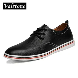 Valstone 2018 Элитный бренд осень пояса из натуральной кожи повседневная обувь для мужчин туфли лодочки удобные вождения туфли без каблуков